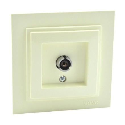 Розетка TV концевая с экраном Mono Electric Despina крем 102-170005-138