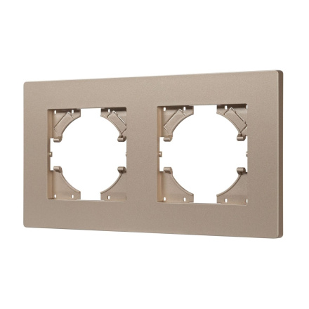 Рамка на 2 поста пластиковая Arlight FRM-PERIO-PL-2-GD 049753