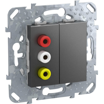 Розетка 3xRCA Schneider Electric Unica Top MGU5.431.12ZD