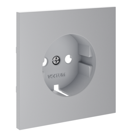 Накладка для розетки с заземлением Voltum S70 (серый) VLS000616