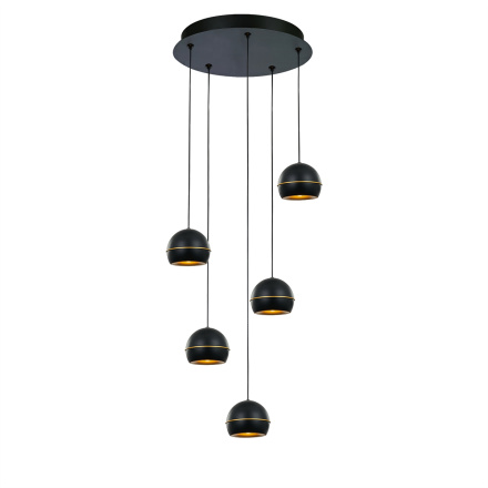 Подвесная люстра DeLight Collection MD21001034-5A black/gold