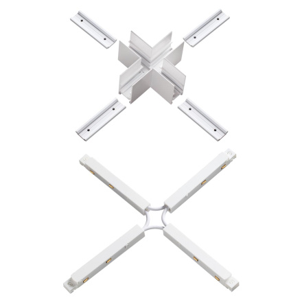 Соединитель с токопроводом для шинопровода Х-образный Novotech Flum 135127