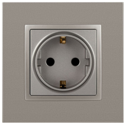 Розетка 2P+E Schuko со шторками Эра Elegance 14-2102-16 Б0065806