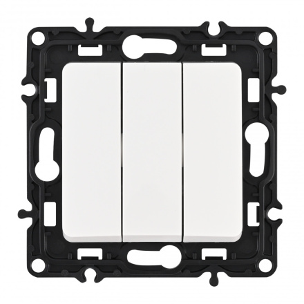 Выключатель трехклавишный Arte Milano 217.30-3.white