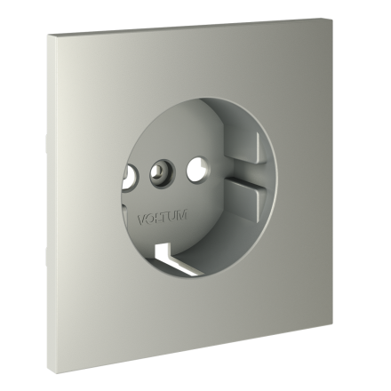 Накладка для розетки с заземлением Voltum S70 (сталь) VLS000605