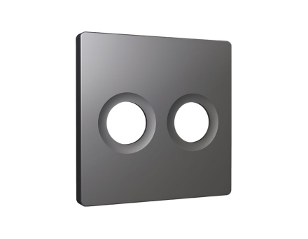 Лицевая панель Alfa (Антрацит серый) для TV двойной розетки Quant Ambrella Volt AP6633