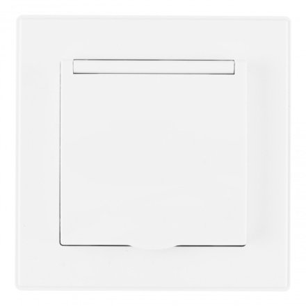 Комплект розетки с/з и шторками, защитной крышкой и рамкой Arte Milano SET06-1-41-1 white