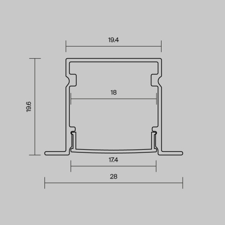Профиль встраиваемый с накладным фланцем Maytoni Led Strip ALM-2720-S-2M 632017