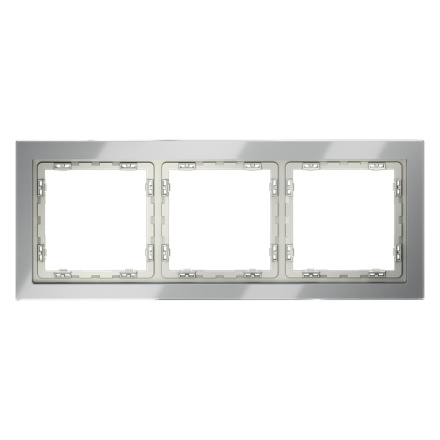 Рамка на 3 поста Voltum S70 VLS110305 (сталь, стекло)
