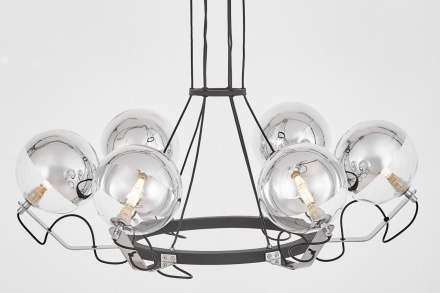 Подвесная люстра Lumina Deco LDP 9110-6 BK+CHR