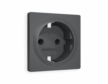 Лицевая панель для розетки с/з со шторками Ambrella Volt Alfa AP9070
