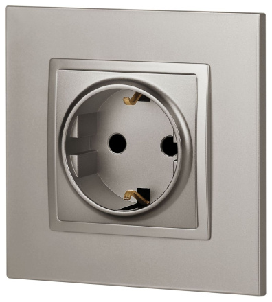 Розетка 2P+E Schuko со шторками Эра Elegance 14-2102-16 Б0065806
