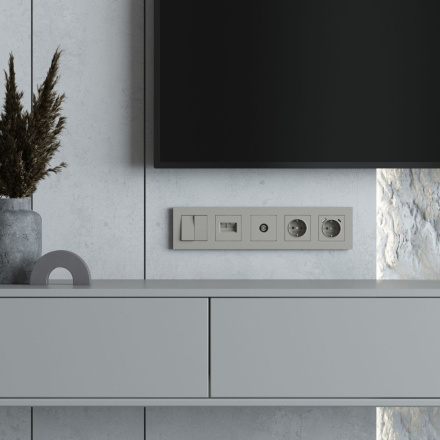 Рамка на 5 постов Werkel Slab (дымчатый софт) W0052917 4690389218477 a071630