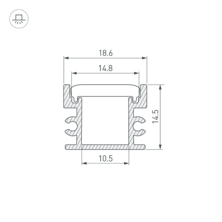 Профиль Arlight FLOOR18-H15-3000 ANOD 045670