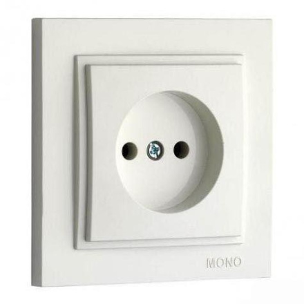 Розетка без земли Mono Electric Despina 16А 250В слоновая кость 102-010022-116