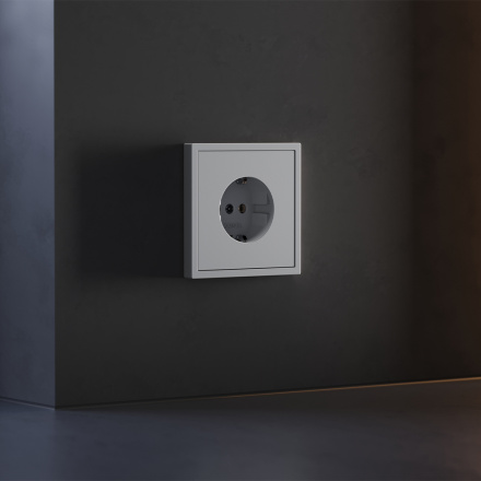 Накладка для розетки с заземлением Voltum S70 (серый) VLS000616