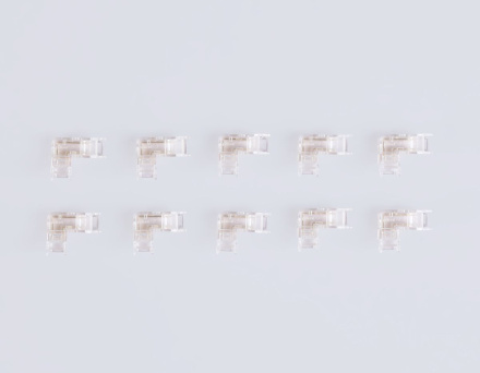 Соединитель угловой Ambrella Light Illumination COB 12/24V для лент 5mm (2 конт.) (10шт. в комплекте) GS6841