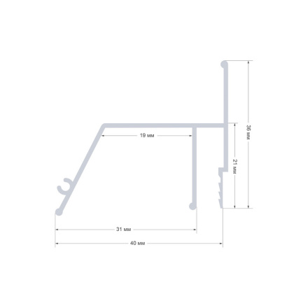 Алюминиевый профиль для натяжного потолка Apeyron 08-60