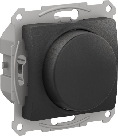 Светорегулятор (диммер) повор-нажим, LED, RC Systeme Electric Glossa Антрацит GSL000723