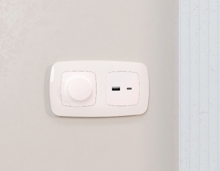 Рамка двухместная Ambrella Volt Ecta OF140202