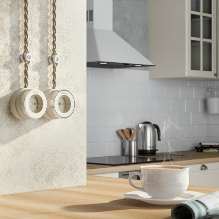 Розетка с заземлением Werkel Vintage 4690389174742 W5871055