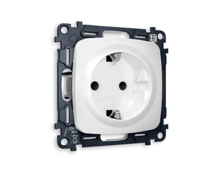 Комплект механизма розетки с/з со шторками Ambrella Volt Omega MO127010