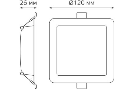 Встраиваемый светильник Gauss Elementary Downlight 998420209
