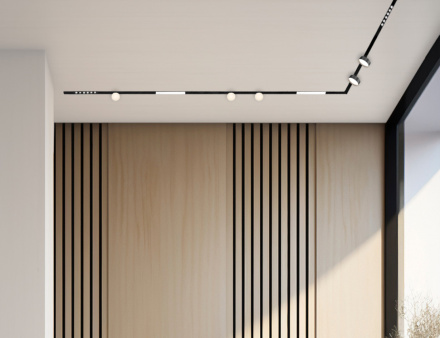 Трековый магнитный светильник Italline Atom IT012-5028 black 3000K