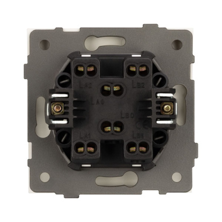 Механизм выключателя одноклавишный перекрёстный Arlight SWT-TENDO-MKX1-SFPL-WH (230V, 10A) 054574