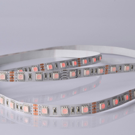 Светодиодная лента Uniel ULS-M25-5050-60LED/m-10mm-IP20-DC12V-14,4W/m-5M-RGB PROFI катушка в герметичной упаковке