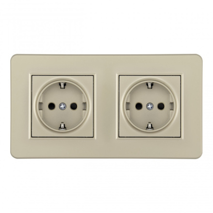 Розетка Arte Milano SET16-2-40-1x2 shampan