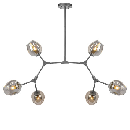 Люстра на штанге AM Group LOFT-6 BK