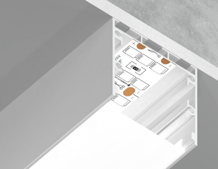 Алюминиевый профиль Ambrella Light Profile System GP2550WH