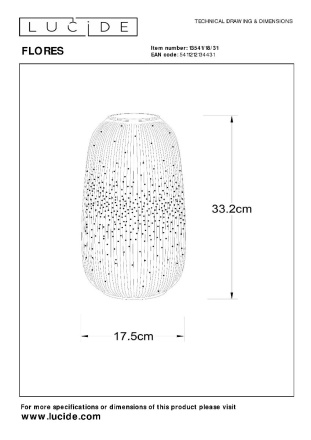 Настольная лампа Lucide Flores 13541/18/31
