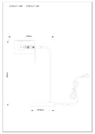 Настольная лампа Arte Lamp Sebastian A7051LT-1WH
