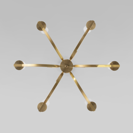 Люстра на штанге Eurosvet Rosher 60141/6 латунь a060331