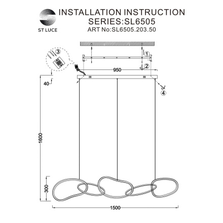 Подвесной светильник ST Luce Abra SL6505.203.50