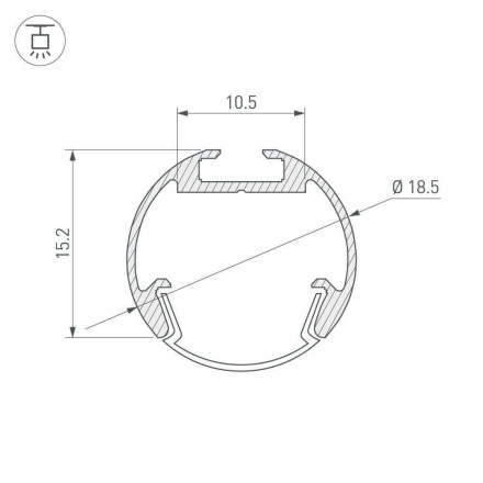 Профиль Arlight ROUND 025482