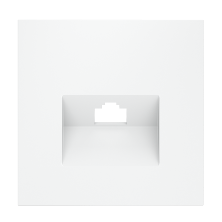 Накладка для розетки компьютерной RJ45 кат.6 Voltum S70 (белый матовый) VLS001302