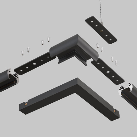 Коннектор угловой круглый Maytoni Basity TRA172CL-R-11B