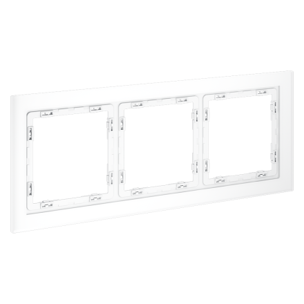 Рамка на 3 поста Voltum S70 VLS110302 (белый,матовый,стекло)