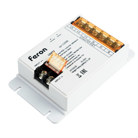 Контроллер RGB с пультом, таймером и визуализатором звука Feron LD483 12-24-48V 52098