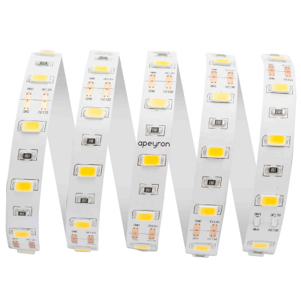 Светодиодная лента Apeyron 12В СТ 9,6Вт/м smd5630, 60д/м IP20 1400Лм/м 3м 3000К 202BL