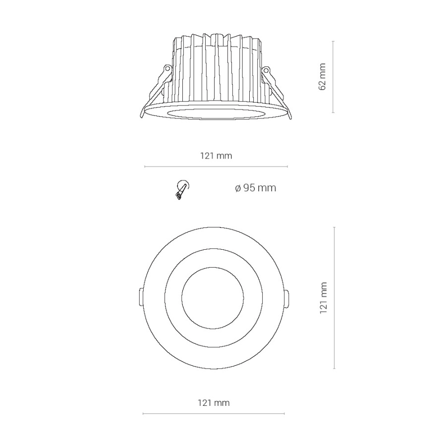 Встраиваемый светильник Nowodvorski Kea Led 8773