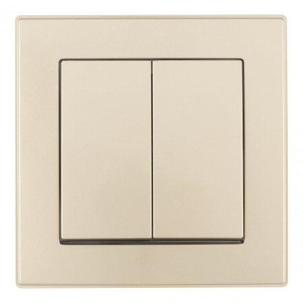 Выключатель двухклавишный Arte Milano SET06-1-30-2 shampan