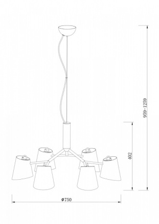 Подвесная люстра Freya Nordic FR5127PL-06B