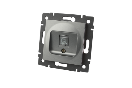 Механизм компьютерной розетки Arlight SCT-MPC1-PL-GR-V (RJ-45, CAT6) 049848