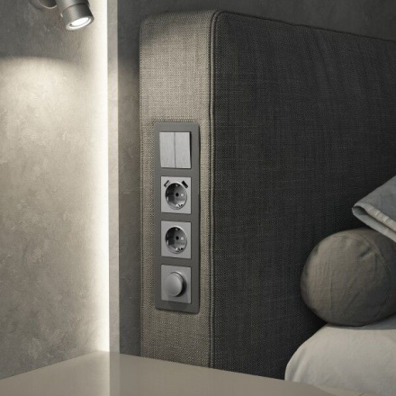 Рамка на 4 поста Werkel Acrylic графит 4690389190537 W0042704 a062132