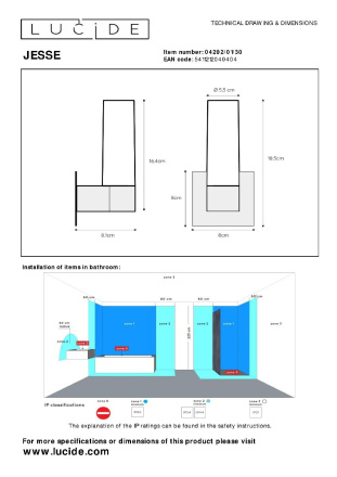 Настенный светильник Lucide Jesse 04202/01/30