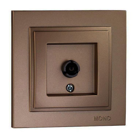 Розетка TV концевая с экраном Mono Electric Despina бронза 102-232305-138